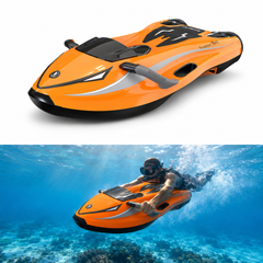Upgraded Electric Water Scooter Orange – Premium Ride-On Jet Bodyboard for Pools, Lakes & Beach