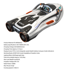 Upgraded Electric Water Scooter Orange – Premium Ride-On Jet Bodyboard for Pools, Lakes & Beach