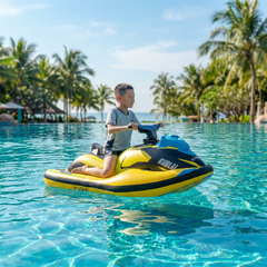 Bote inflable motorizado MONGU Kublai S4 para piscina de verano, juguete de playa