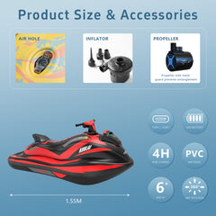 Motorized boat size and accessiories